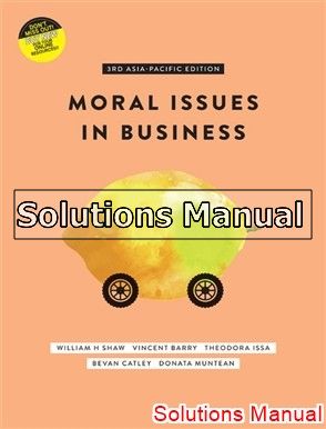 Moral Issues in Business Australia New Zealand 3rd Edition Shaw Solutions Manual