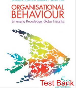 Organisational Behaviour Emerging Knowledge Global Insights 5th Edition Mcshane Test Bank