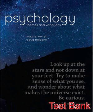 Psychology Themes and Variations Canadian 4th Edition Weiten Test Bank