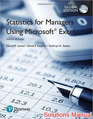 Statistics for Managers Using Microsoft Exce Global 8th Edition Levine Solutions Manual