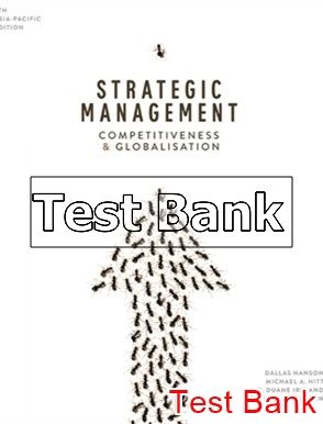 Strategic Management Competitiveness And Globalisation 6th Edition Manson Test Bank