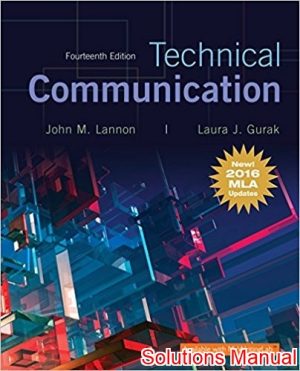 Technical Communication 14th Edition Lannon Solutions Manual