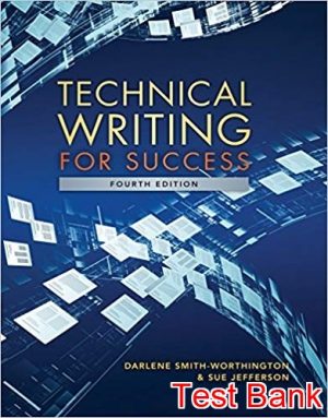 Technical Writing for Success 4th Edition Smith-Worthington Test Bank