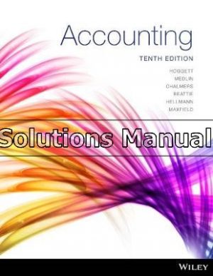 Accounting 10th Edition Hoggett Solutions Manual