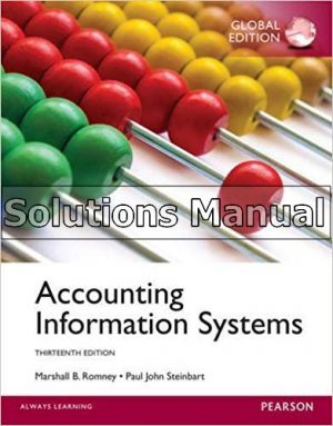 Accounting Information Systems Global 13th Edition Romney Solutions Manual
