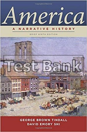 America A Narrative History 9th Edition Tindall Test Bank