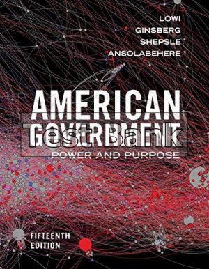 American Government 15th Edition Ansolabehere Test Bank