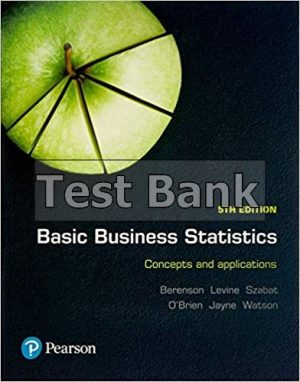 Basic Business Statistics 5th Edition Mark Test Bank