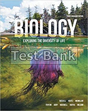 Biology Exploring the Diversity of Life canadian 3rd Edition Russell Test Bank