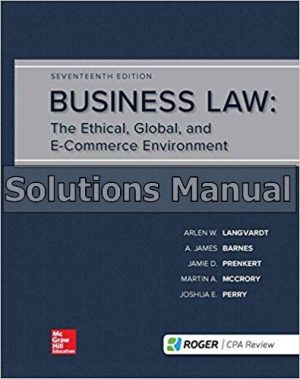 Business Law 17th Edition Langvardt Solutions Manual