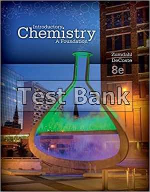 Chemistry 8th Edition Zumdahl Test Bank