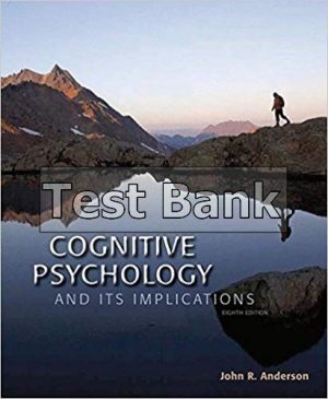 Cognitive Psychology and Its Implications 8th Edition Anderson Test Bank