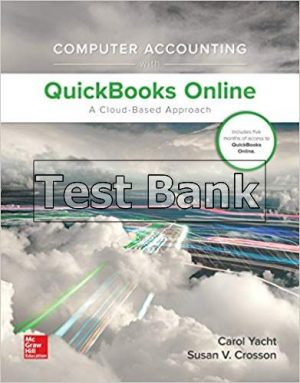Computer Accounting with QuickBooks Online A Cloud Based Approach 1st Edition Yacht Test Bank