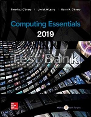 Computing Essentials 2019 27th Edition OLeary Test Bank