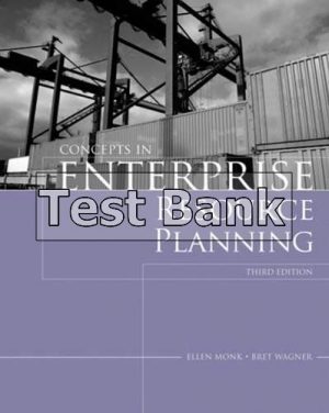 Concepts in Enterprise Resource Planning 3rd Edition Wagner Test Bank
