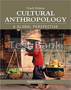 Cultural Anthropology 9th Edition Scupin Test Bank