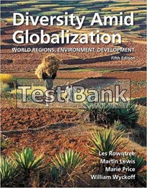 Diversity Amid Globalization World Regions Environment Development 5th Edition Rowntree Test Bank