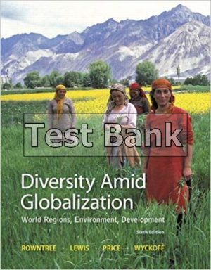Diversity Amid Globalization World Regions Environment Development 6th Edition Rowntree Test Bank