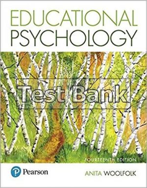 Educational Psychology 14th Edition Woolfolk Test Bank