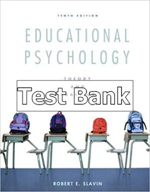 Educational Psychology Theory and Practice 10th Edition Slavin Test Bank