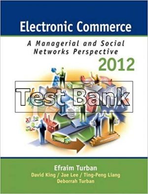 Electronic Commerce 2012 Managerial and Social Networks Perspectives 7th Edition King Test Bank