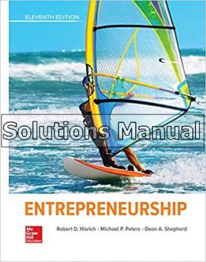 Entrepreneurship 11th Edition Hisrich Solutions Manual