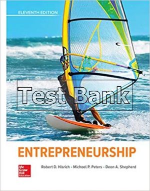 Entrepreneurship 11th Edition Hisrich Test Bank