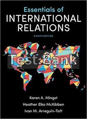 Essentials of International Relations 8th Edition Mingst Test Bank