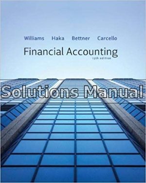 Financial Accounting 15th Edition Williams Solutions Manual