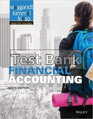 Financial Accounting Standalone book 9th Edition Weygandt Test Bank