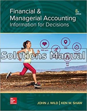 Financial and Managerial Accounting 8th Edition Wild Solutions Manual
