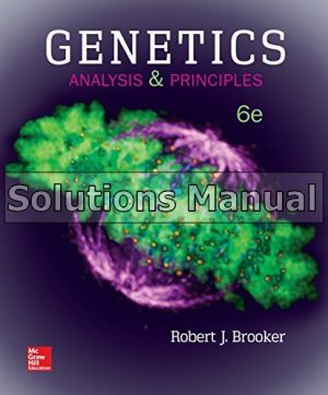Genetics Analysis and Principles 6th Edition Brooker Solutions Manual