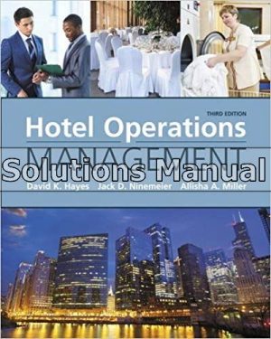 Hotel Operations Management 3rd Edition Hayes Solutions Manual
