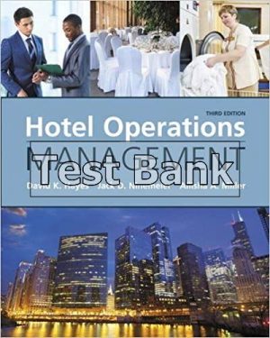 Hotel Operations Management 3rd Edition Hayes Test Bank