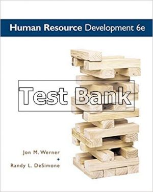 Human Resource Development 6th Edition Werner Test Bank
