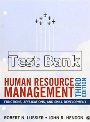 Human Resource Management 3rd Edition Lussier Test Bank