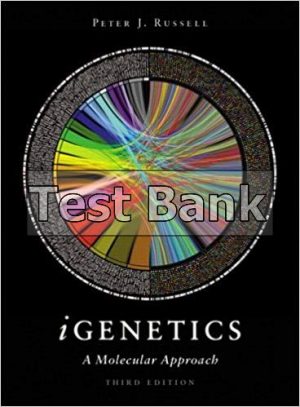 iGenetics A Molecular Approach 3rd Edition Russell Test Bank