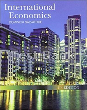 International Economics 11th Edition Salvatore Test Bank