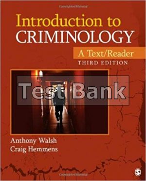 Introduction to Criminology 3rd Edition Walsh Test Bank