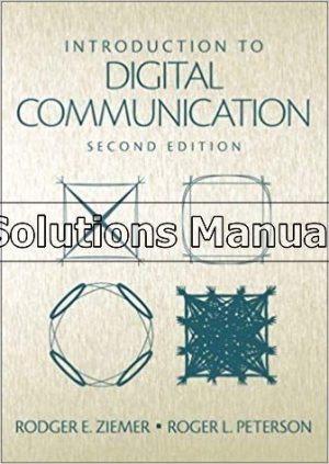 Introduction to Digital Communication 2nd Edition Ziemer Solutions Manual