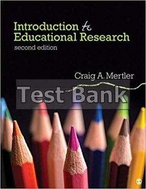 Introduction to Educational Research 2nd Edition Mertler Test Bank