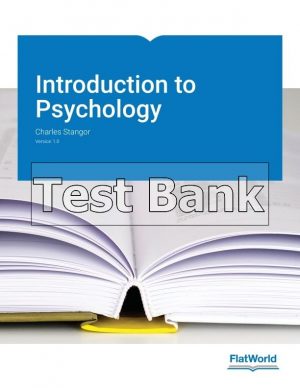 Introduction to Psychology Version 1.0 1st Edition Stangor Test Bank