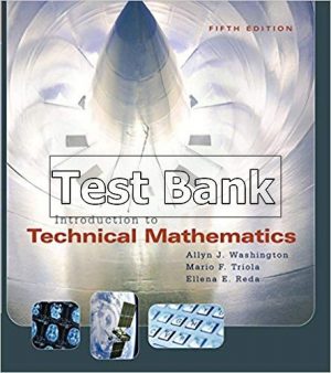 Introduction to Technical Mathematics 5th Edition Washington Test Bank