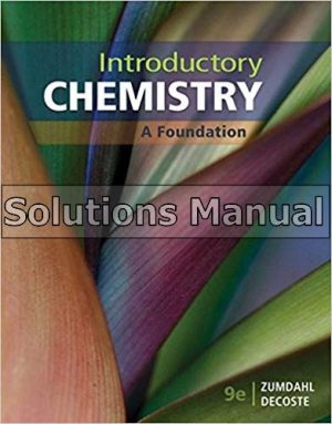 Introductory Chemistry A Foundation 9th Edition Zumdahl Solutions Manual