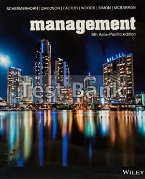 Management Asia Pacific 6th Edition Schermerhorn Test Bank
