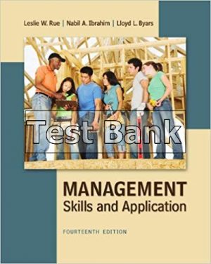 Management Skills Application 14th Edition Rue Test Bank