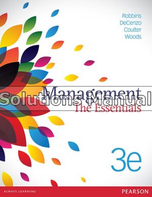 Management The Essentials Australia 3rd Edition Robbins Solutions Manual