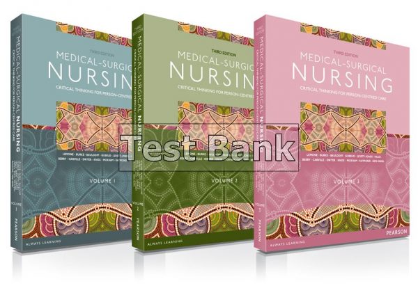 Medical Surgical Nursing Critical Thinking for Person Centred Care 3rd Edition Lemone Test Bank