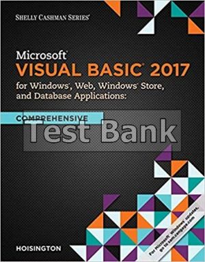Microsoft Visual Basic 2017 for Windows Web and Database Applications Comprehensive 1st Edition Hoisington Test Bank