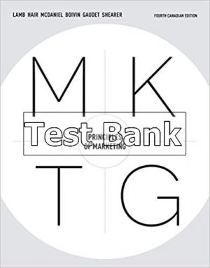 MKTG Canadian 4th Edition Hair Test Bank